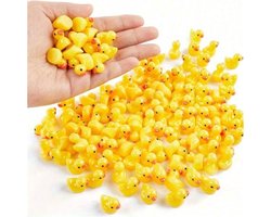 Mini Eendjes - Miniatuur - Beeldjes - Geel - Eend - 100 stuks - Social Media / TikTok trend - Verstoppen - Decoratie - Landschap - DIY