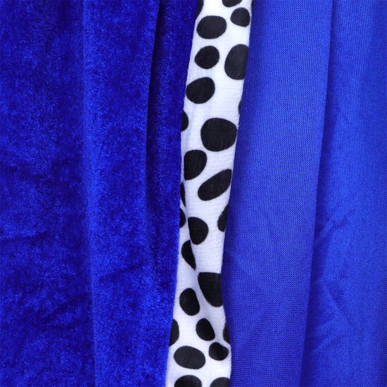 Cape/manteau Joya Kids King avec Kroon et bâton pour adultes | Costumes de carnaval | Cape d'habillage du Prins | Le Moyen-Âge | Majesté | Bleu | Unisexe | Taille unique