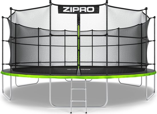 ZIPRO Jump Pro IN - Trampoline met veiligheidsnet - Ø496cm 16FT - Voor kinderen en volwassenen - Inclusief Ladder - max. 150 kg - Extra Groot