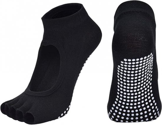 Yogasokken en handschoenen - Yoga Sokken - Sokken Antislip - Huissokken anti slip - Yoga Sokken Antislip Dames - Fitness Sportsokken - Huissokken Dames en Heren anti slip - Pilates Yogasokken van A86 Brand. — afbeelding 3