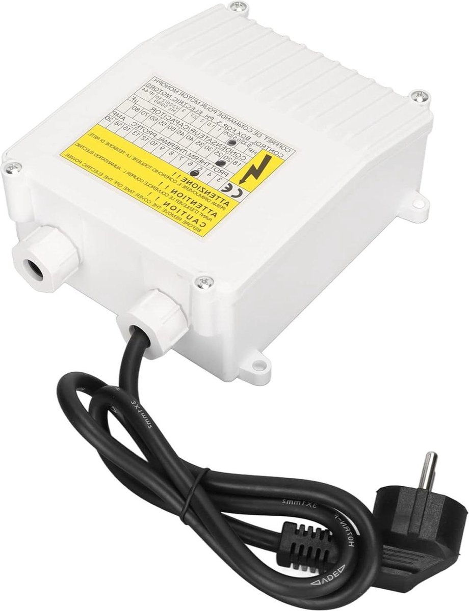 Pompbedieningskast Zuigpompregelaar Huishoudelijke Diepe Putpomp Dompelpomp Externe Bedieningskast 1.1KW 1.5HP 40uf 12A EU Plug 220V - Waterpompcontroller RequestOptions Added .