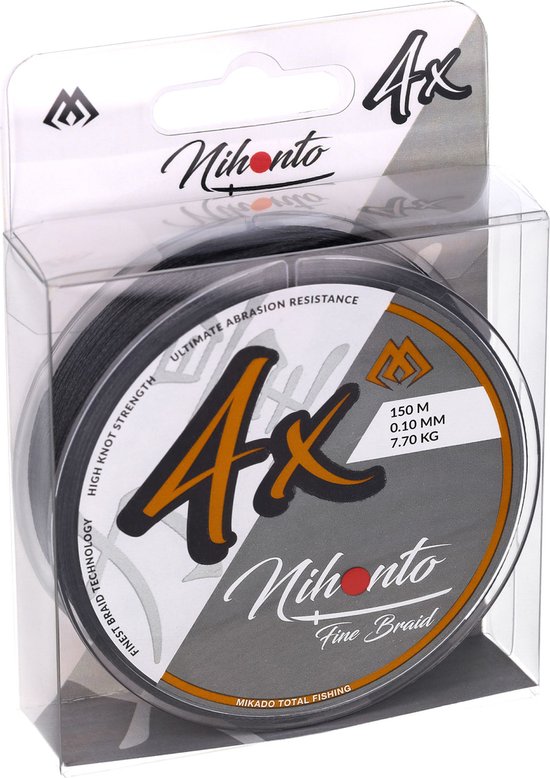 Gevlochten Lijn - Nihonto Fijn Vlechtwerk - 0,50mm/41,8kg/150m - Zwart - Mikado van Mikado — afbeelding 2