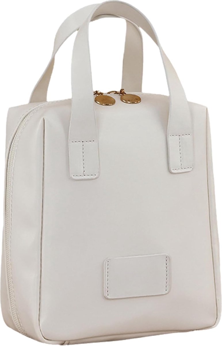 Luxe Make-up Tas Beige - Toilettas - Reistas - Tas Voor Toilet Artikelen - Beauty case - Beige - kunstleer
