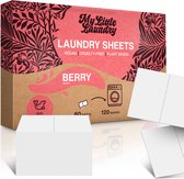 My Little Laundry Wasstrips 120 Wasbeurten Berry Bosbessen en Witte Muskus Wasmiddel Wasvellen Wasdoekjes Wasmiddeldoekjes Detergent Sheets Laundry Strips