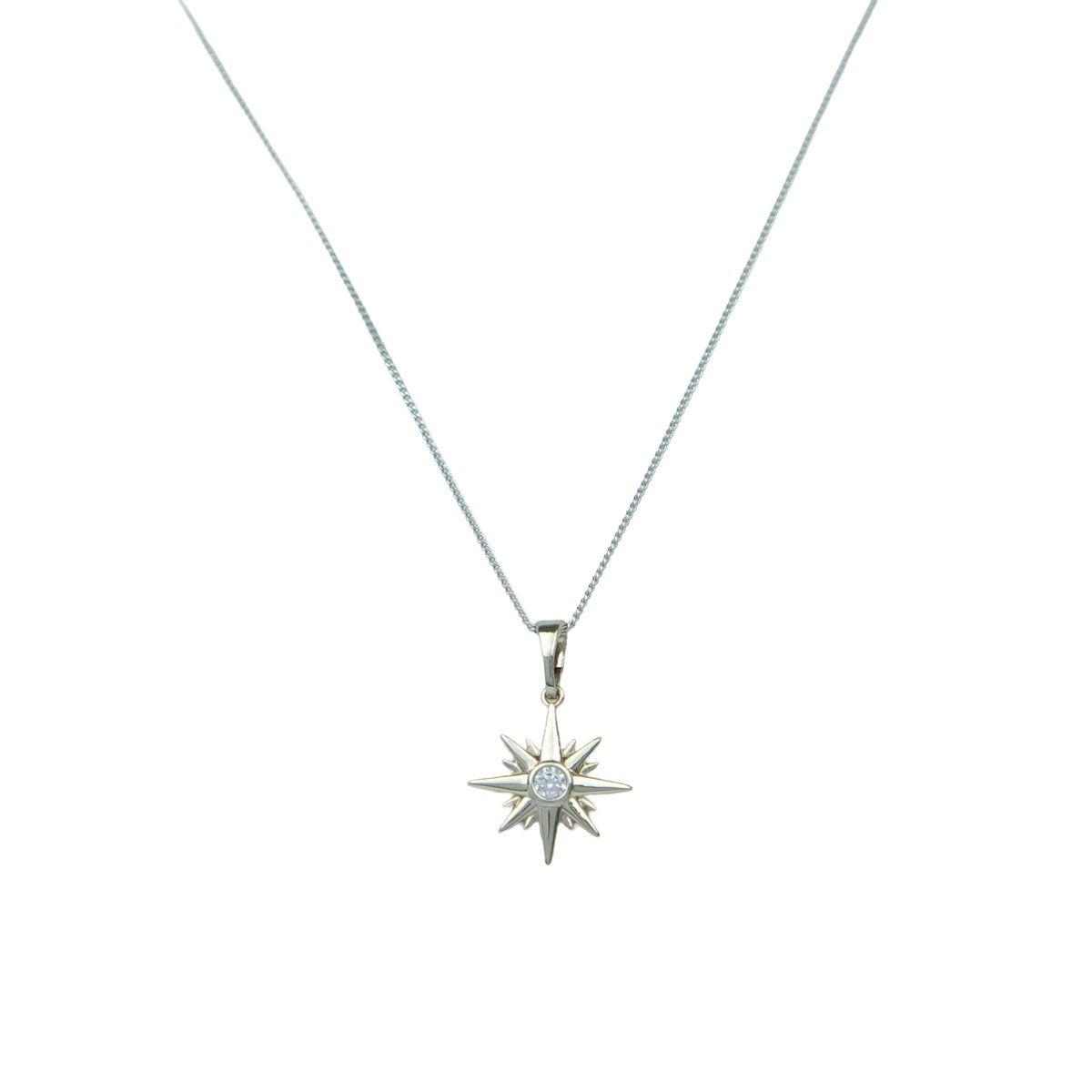 Cristal Star Neckace Silver