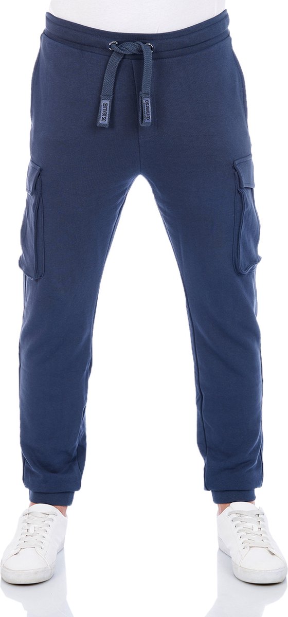 riverso Heren Joggingbroek RIVLoris regular/straight Blauw 4XL Volwassenen Sweatpants / Sweatbroek