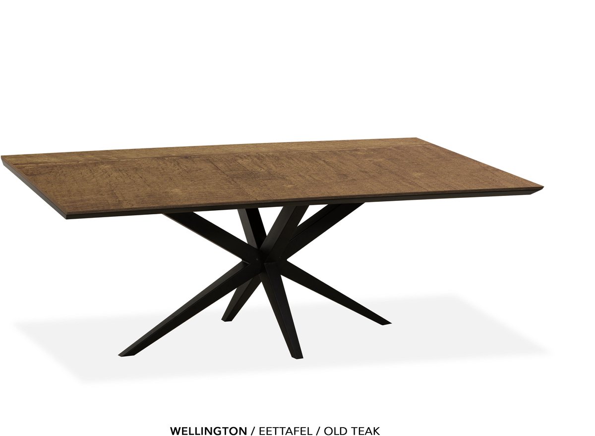 Maxfurn - Eettafel | Zeer krasvast | Kleur: Old teak| Afmeting 160x90cm