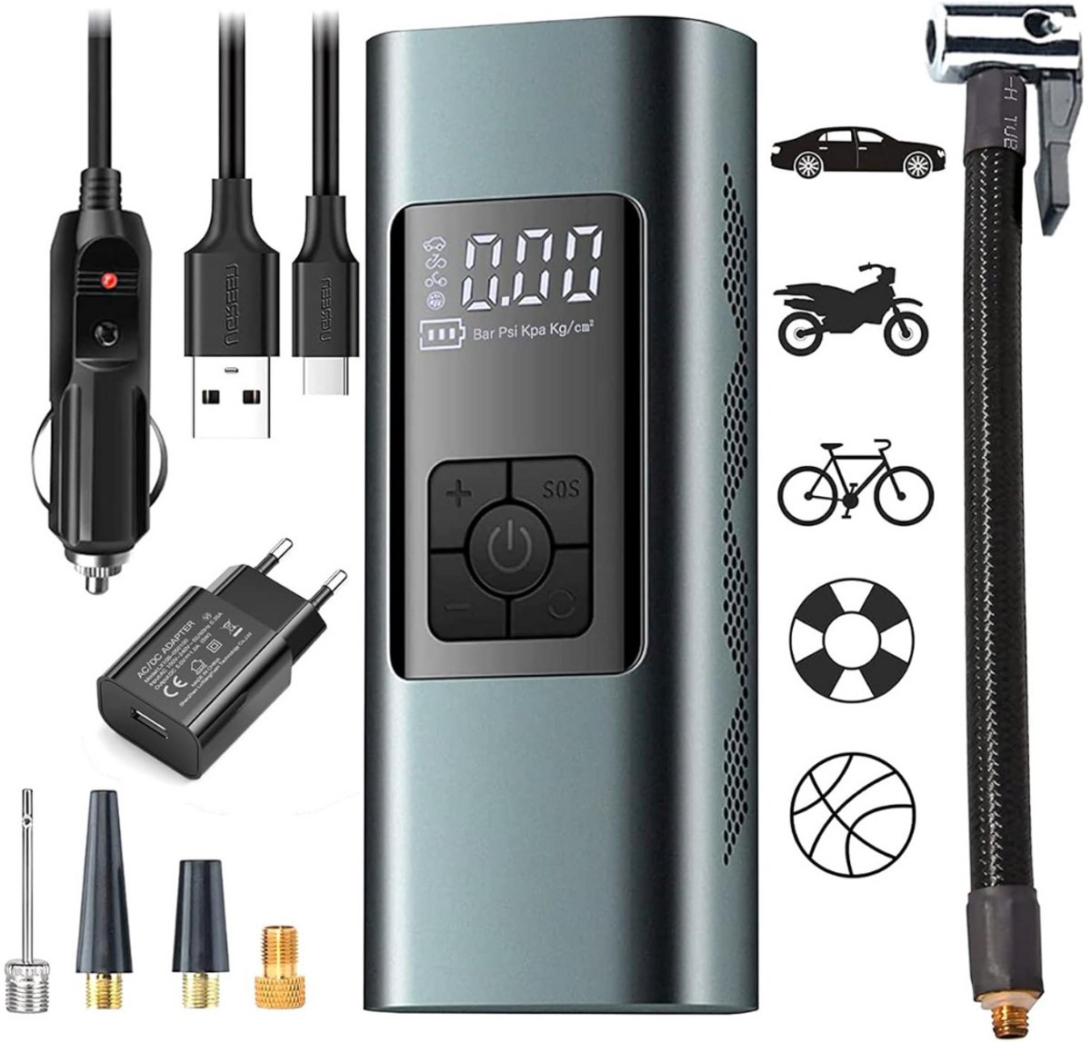ApexArte® Autobanden Pomp - Elektrische Fietspomp - Compressor - Luchtcompressor