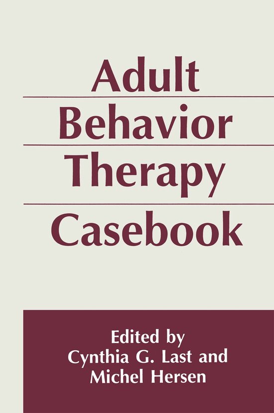 Adult Behavior Therapy Casebook - cover
