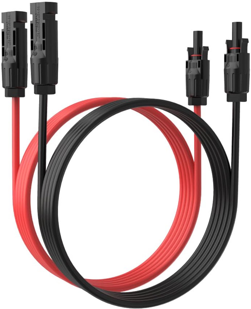 Zonnepaneel Verlengkabel 10 AWG - 30 ft - Waterdicht met TUV Certificering