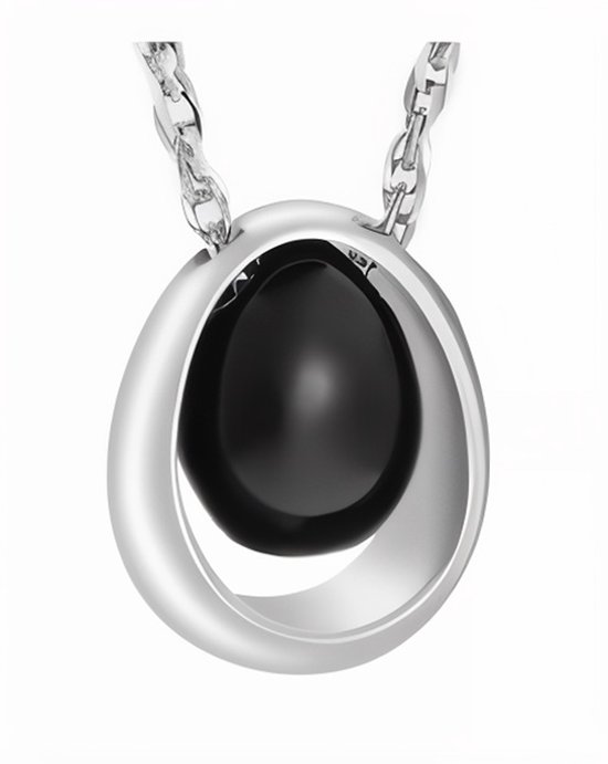 Néerlandais Duvall | Assieraad larme noire | Pendentif en forme de larme | Bijoux en frêne | bijoux en frêne | bijoux de crémation | mini-urne | chaîne d'essieu