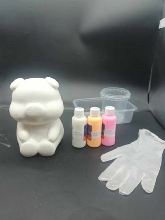 Zittend Varken Overgieten Met Verf - Maak Je Eigen Kunstwerk - Glow In Dark Paint Spaarpot
