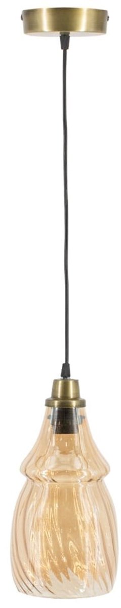 Hanglamp - Hanglamp Eetkamer - Hanglampen Woonkamer - Hanglamp Slaapkamer - Vintage - Glas - Goud