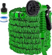 Bol.com Flexibele tuinslang 15 m flexibele waterslang met 7 functies sproeier rekbare tuinslang voor tuinirrigatie huisdieren au... aanbieding