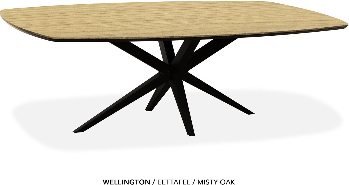 Maxfurn Deens ovale eettafel 160x92cm met verjongde rand | Zeer krasvast | Kleur: Misty oak