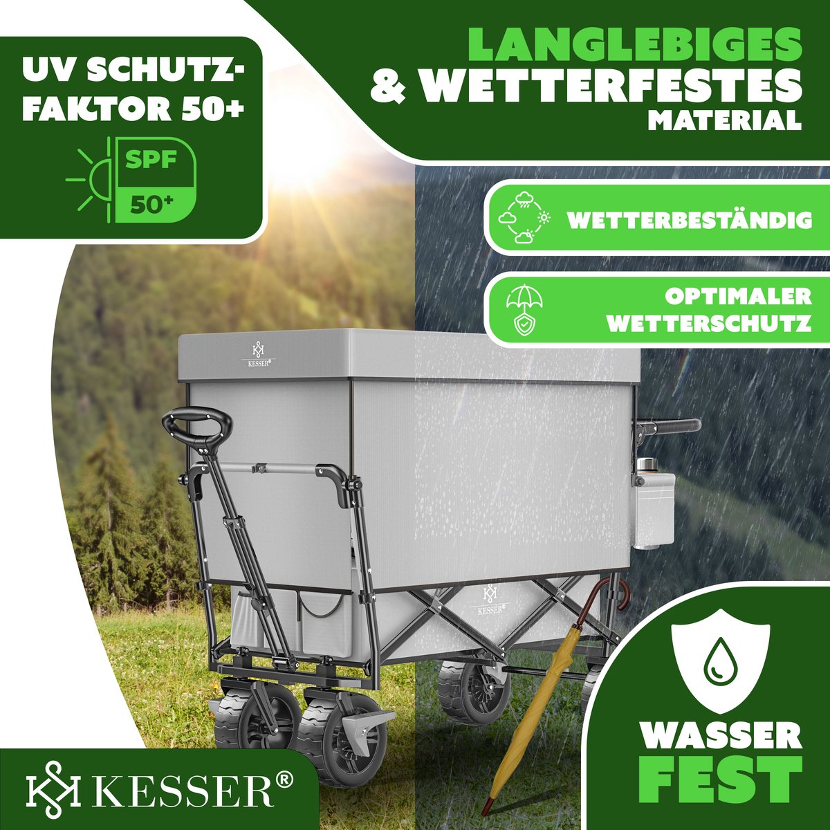 Bolderkar - Opvouwbaar - Bolderwagen - Blauw - KESSER