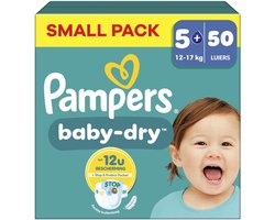 Pampers - Baby Dry - Maat 5+ - Small Pack - 50 Stuks - 12-17 kg