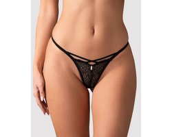 Obsessive - Iliosa Babydoll & String - Zwart