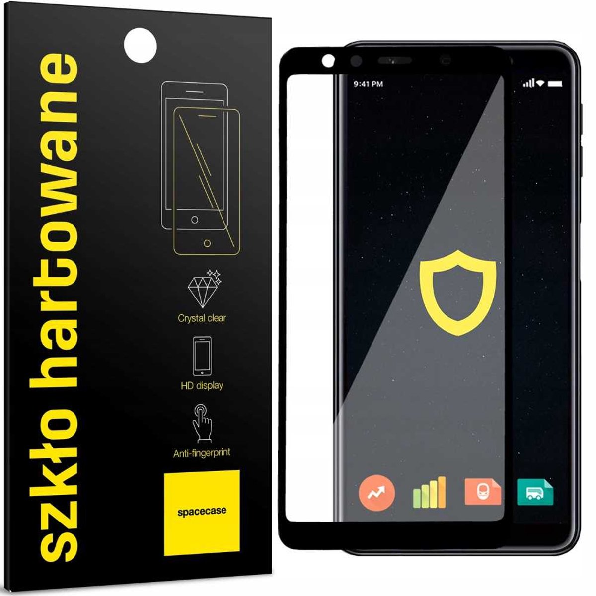 Spacecase 5D Gehard Glas Voor Samsung Galaxy A7 2018 Volledige Bescherming