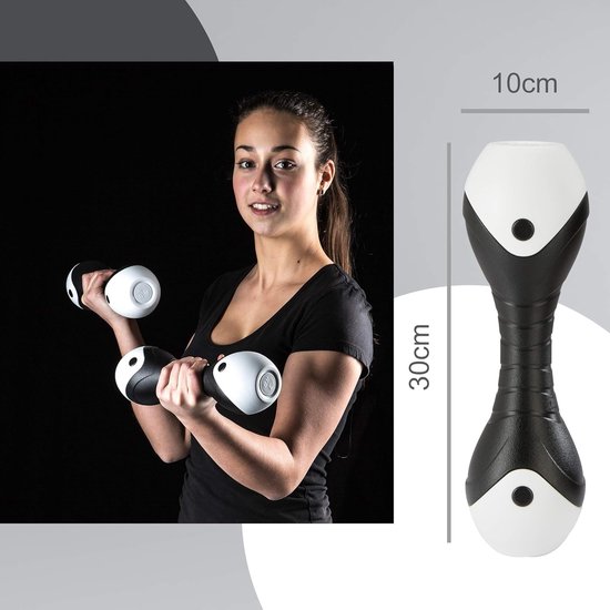 Fitnesshalterset 2 x 3 kg, ergonomische vorm, zeer antislip en aangenaam in de hand, ook met zwetende vingers, Dumbell gewichten 3 kg halterset voor thuis of in de fitnessstudio, 2x Dumbells 3 kg