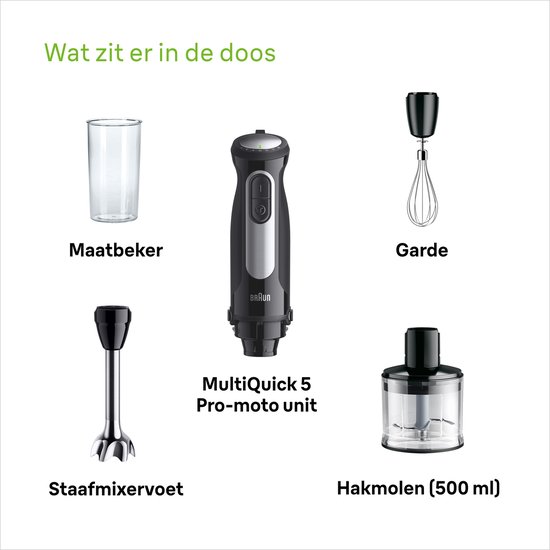 Braun MultiQuick 5 Pro MQ55.236M - Staafmixer - Zwart