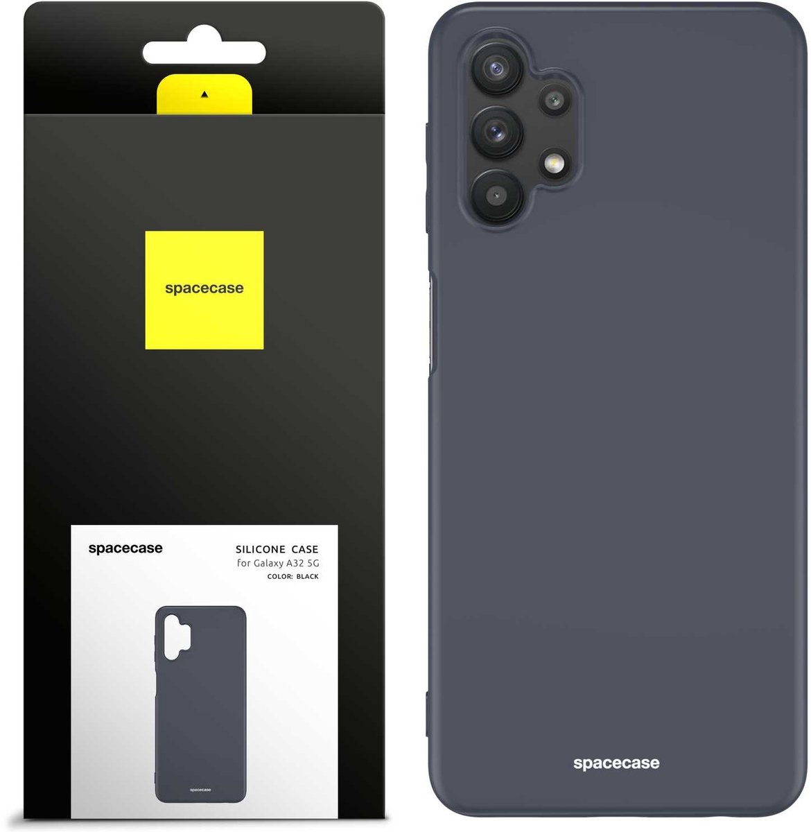 Spacecase Siliconen Hoesje Voor Samsung Galaxy A32 5G Telefoon Zwart