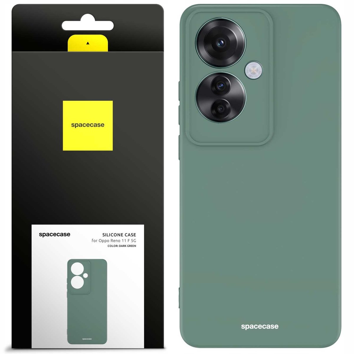 Spacecase Case Siliconen Hoes Voor Oppo Reno 11 F 5G Donkergroen