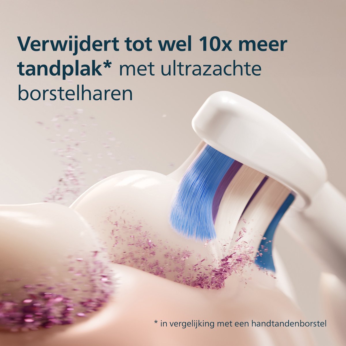 Philips Sonicare Optimal Sensitive S2 – Opzetborstels voor Elektrische Tandenborstel – Wit – Verpakking van 4 - Gevoelige tanden - HX6054/87 thumbnail 4