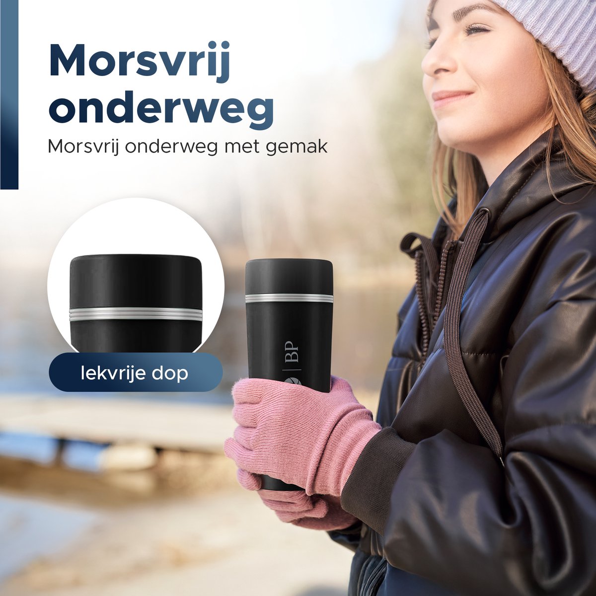 BP® Draagbare Waterkoker - Mini Waterkoker - Kleine Waterkoker - Reis Waterkoker - Camping Waterkoker - Met Temperatuurregeling - Roestvrij Staal - Zwart — afbeelding 6