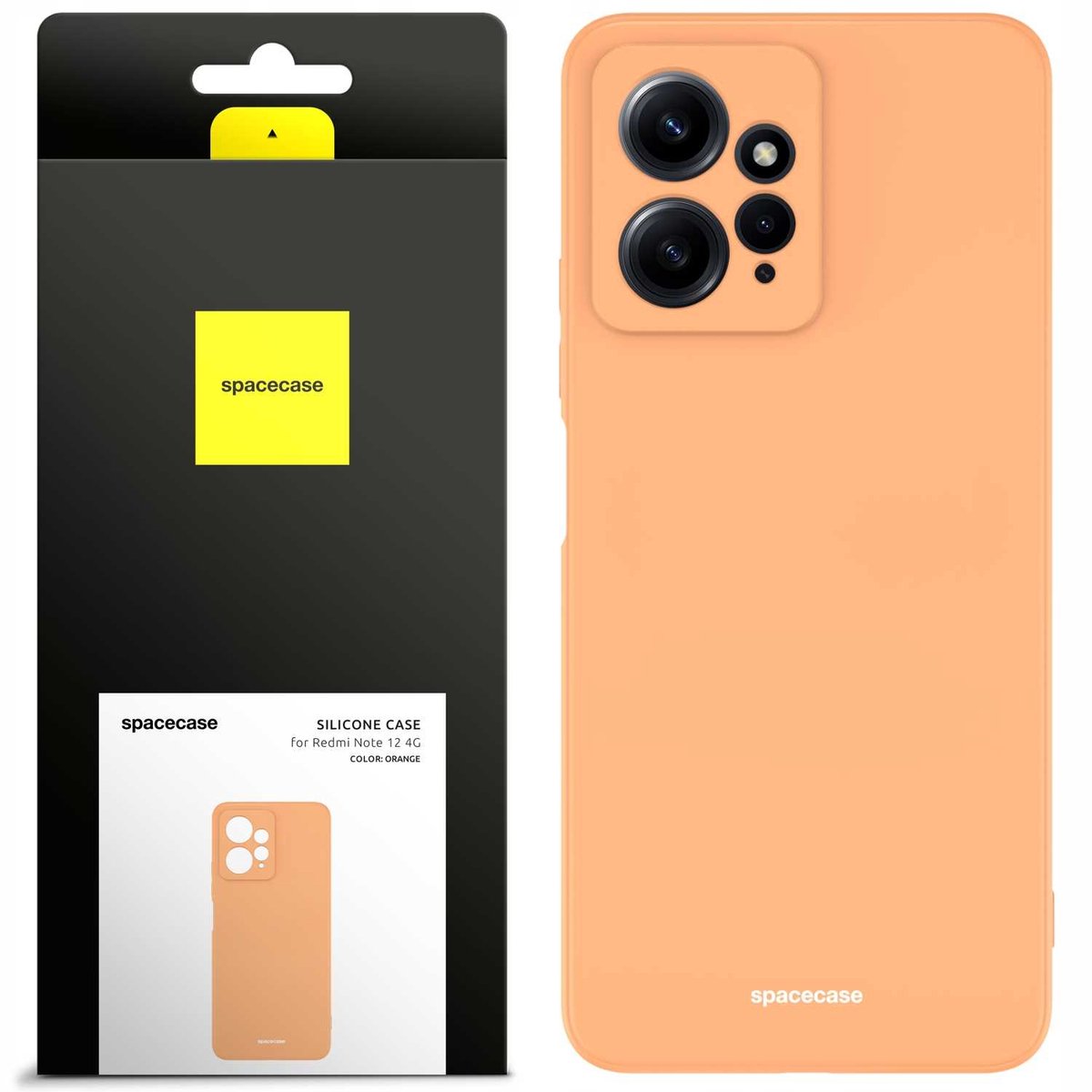 Spacecase Siliconen Hoesje Voor Xiaomi Redmi Note 12 4G Oranje