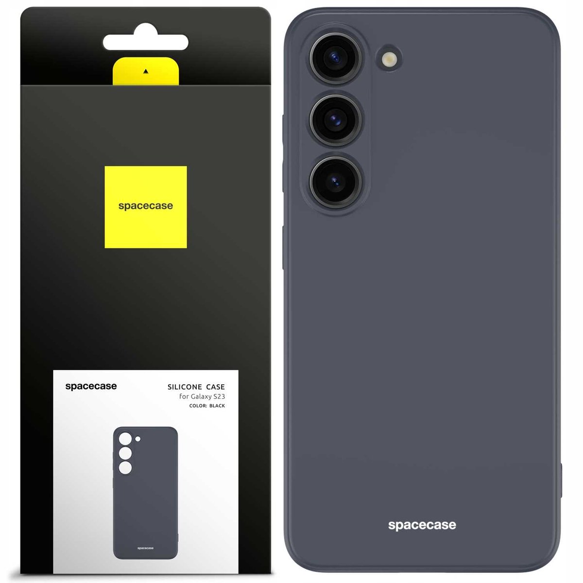 Spacecase Case Siliconen Hoes Voor Galaxy S23 Zwart