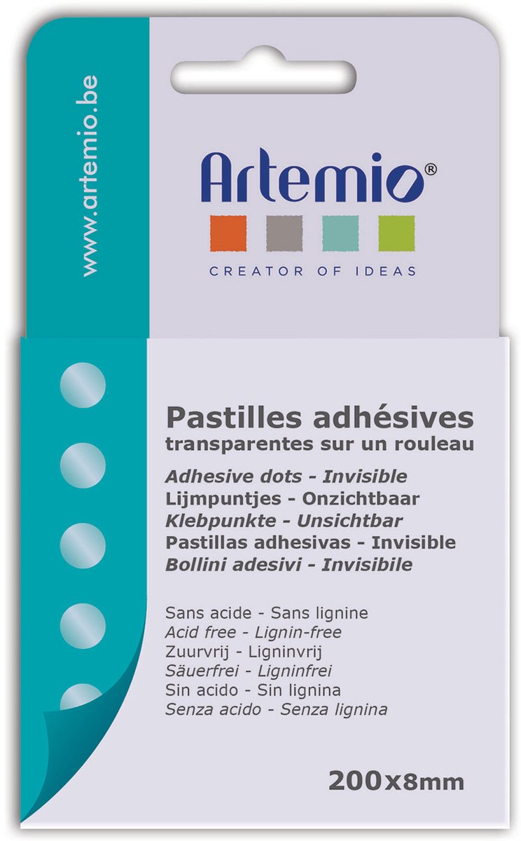200 herkleefbare lijmdruppels 8 mm - Artemio