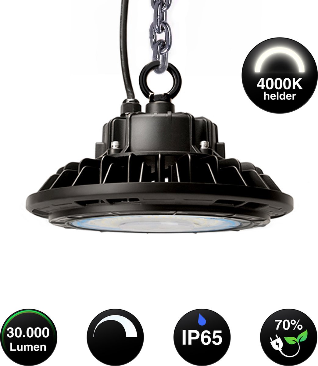 LED UFO Highbay lamp - 200W - 150 Lumen/W - IP65 Waterbestendig - 8-10 meter Hoogte - 30.000 Lumen - 4000K - Dimbaar - Philips LED driver