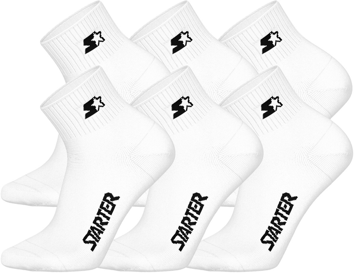 STARTER Quarter Socks - 6-pack - Wit - Maat 35/38