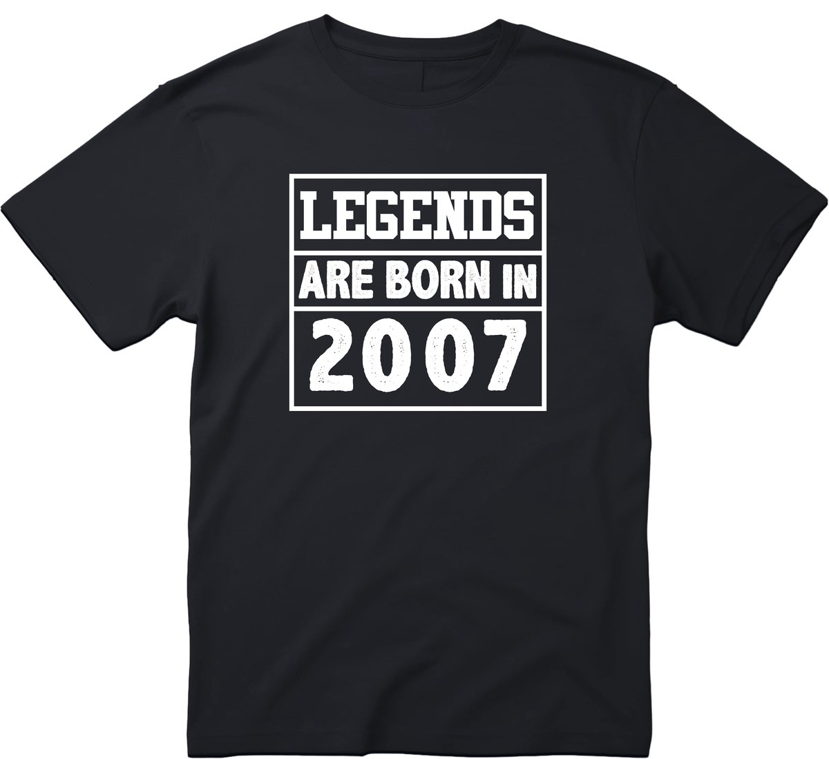 Legends Are Born In 2007 T-shirt - Cadeau - 18e Verjaardag - Feest - 18 jaar cadeau’s - Verjaardag - Gift - 18 Jaar T-shirt - Verjaardag cadeau - Cadeau - 18+ - Maat L