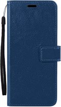 Hoes - Met Pasjeshouder - Geschikt voor Samsung Galaxy A56 - Luxe Bookcase Portemonee - Flip Case - Kunstleer Book Case - Flipcase - Book Cover - Walletcase - PortemonneeHoes - Donkerblauw