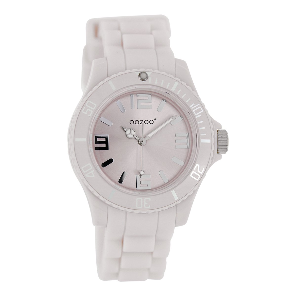 OOZOO Timepieces - Oud roze horloge met oud roze rubber band - JR220