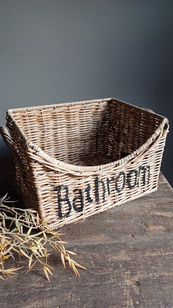 rieten badkamer mandje stoer landelijk