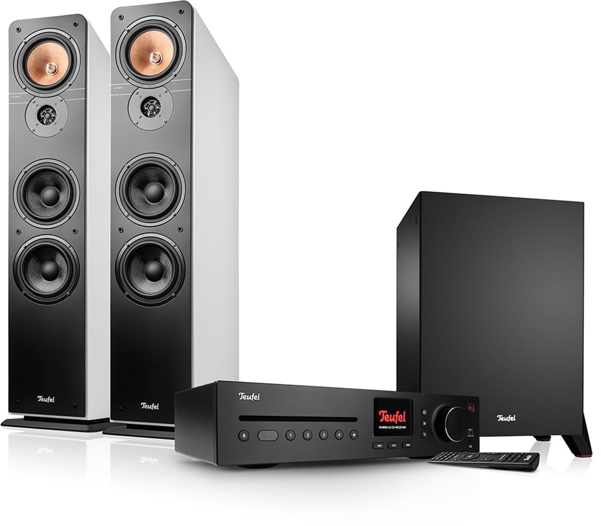 Teufel ULTIMA 40 KOMBO 2 Power Edition - Speelklaar stereosysteem met subwoofer - Vloerstaande speakers & cd-receiver - Bluetooth, Spotify Connect wifi, DAB+