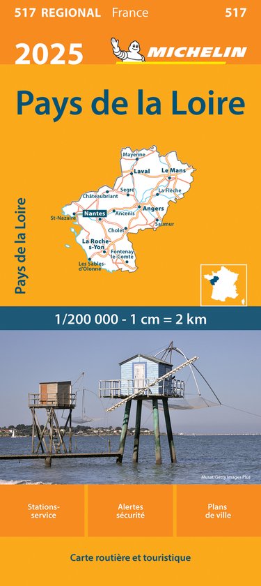 Regionale kaarten Michelin - Michelin 517 Pays de Loire 2025