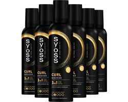 SYOSS Curl - Haarmousse – Haarstyling - Krullen - Anti-pluis - 48u Hold - Voordeelverpakking - 6x 250 ml