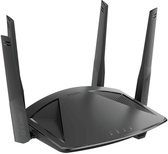 D-Link DIR-X1860 draadloze router Gigabit Ethernet Dual-band (2.4 GHz / 5 GHz) 4G Zwart