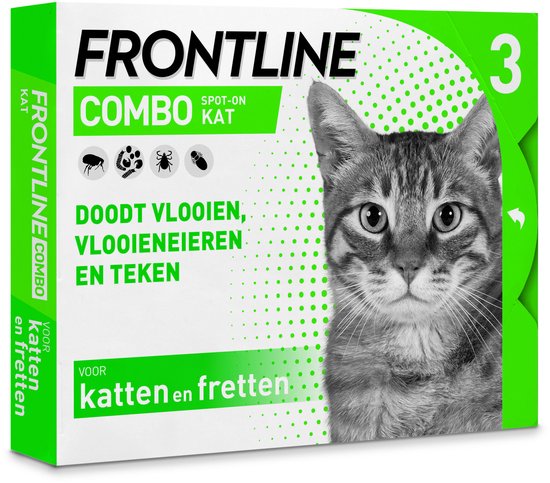 Frontline Combo Anti Vlooienmiddel en Tekenmiddel Kat - 3 Pipetten