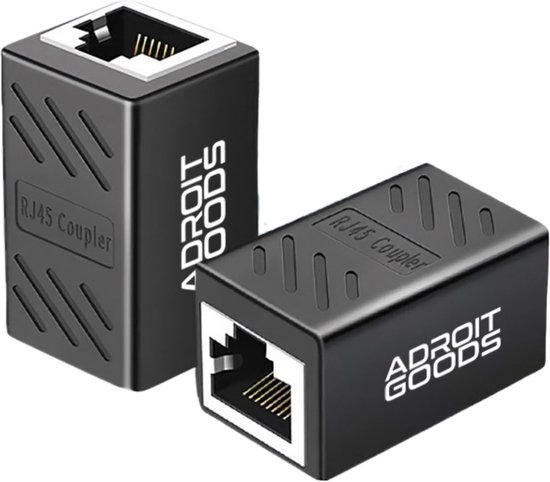 Ziyan 2 stuks RJ45 connector koppeling verlenging adapter Cat6A netwerk