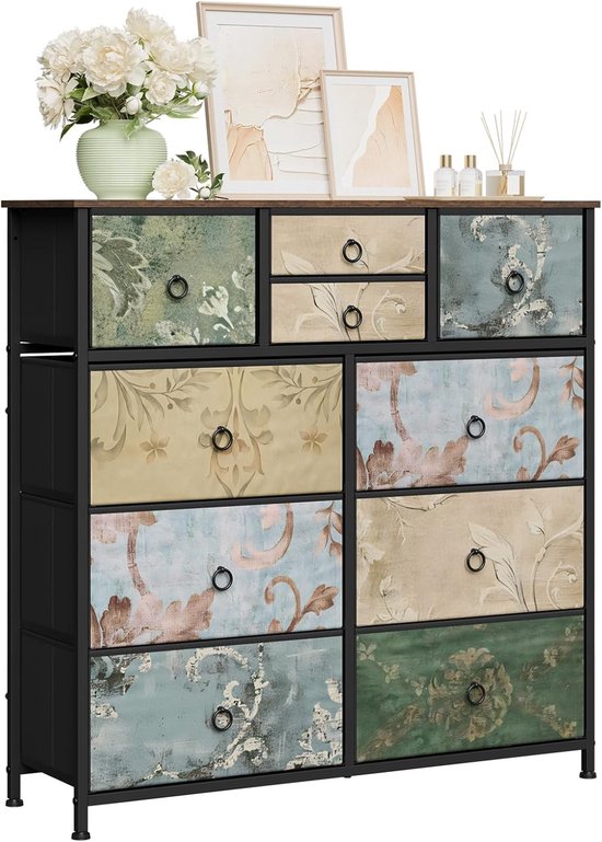 FURNIBELLA - Commode met 10 Stoffen Laden – Dressoir Ladekast met ...