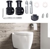 Kit de montage Toilettes - Vis de montage Toilettes - Fixation Toilettes - Kit de montage Toilettes - Charnières - Pour plomberie - Pour vis de toilettes - Pour pièces fixes pour abattant de toilettes - Équipement de fixation Toilettes