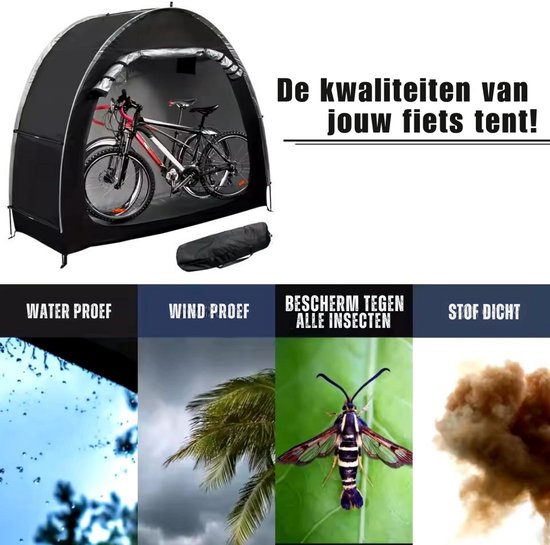 Fietstent - Schuurtent - Opbergtent - Waterproof - Windproof - Stofdicht - 200 x 80 x 165cm van Mama Gina — afbeelding 2