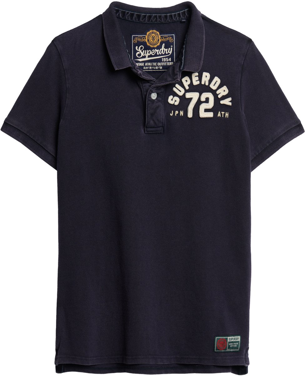 Superdry VINTAGE ATHLETIC POLO Heren Poloshirt Blauw