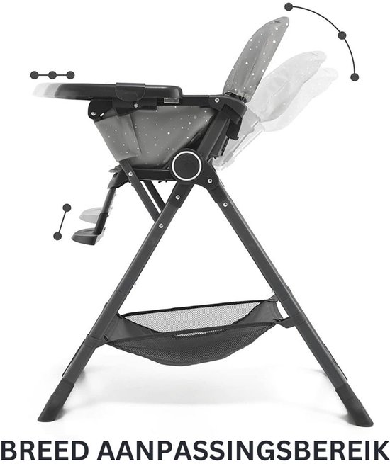 ApexArte® Kinderzetel - Eetstoel Baby 6 Maanden en Ouder - Kinder Eetstoel - Kinderstoel - Inklapbare Eetstoel - Grijs van ApexArte® — afbeelding 4