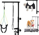 Groomzo RVS Trimtafel Beugel - Trimarm voor Trimtafel - Geschikt voor Trimtafels voor Honden en Hondentrimtafel - Past op Elke Tafel - Voor Alle Honden - Incl. Verstelbare Lussen